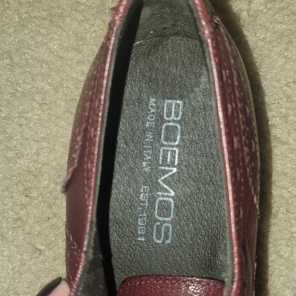 Boemos Brown Leather Derby Wingtip Shoes Made In Italy Size 41 - Picture 5 of 7